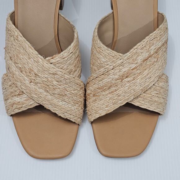 NEW Lauren Ralph Lauren Freddi Sandal Slide Slip On Raffia Size 10 - Picture 7 of 14